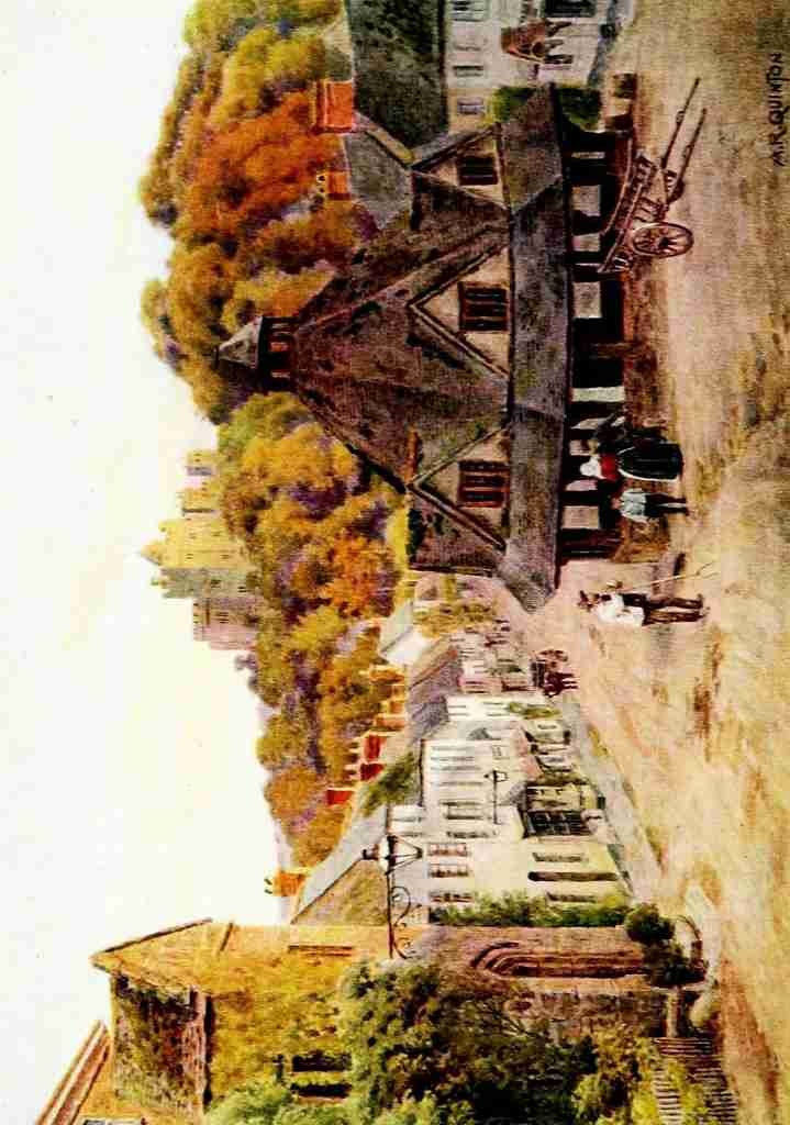 Quinton Alfred 1853 1934 Rural England 1912 Dunster Somerset A4 Photo Print