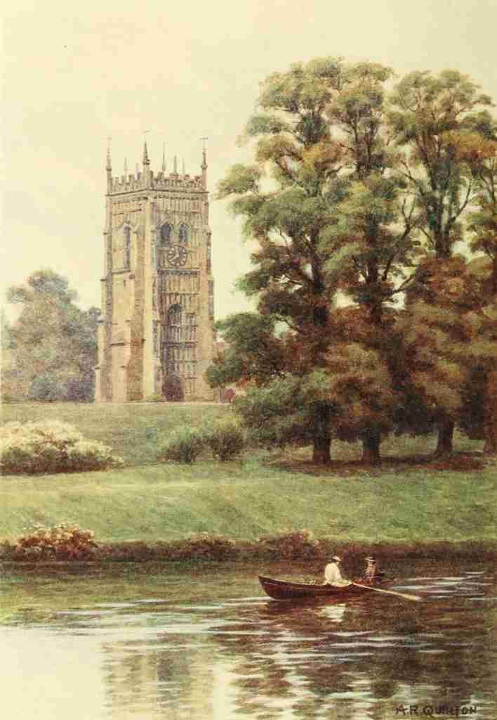 Quinton Alfred 1853 1934 The Avon & Shakespeares Country 1910 Bell Tower Evesham A4 Photo Print