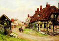 Quinton Alfred 1853 1934 The church gate Welford on Avon Glos A4 Photo Print