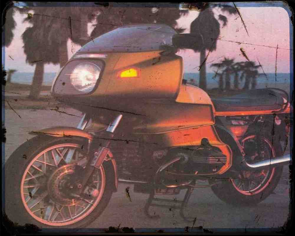 R 100Rs Turbo A4 Photo Print Motorbike Vintage Aged