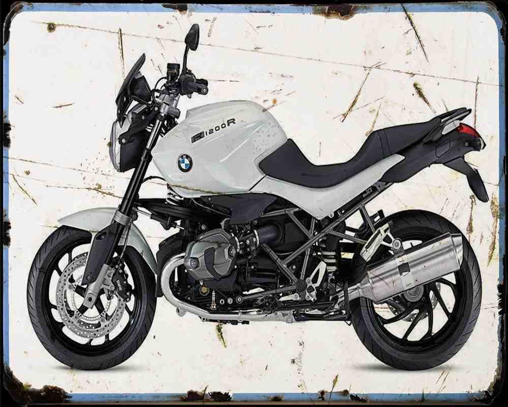 R 1200R Darkwhite Special Edition A4 Photo Print Motorbike Vintage Aged