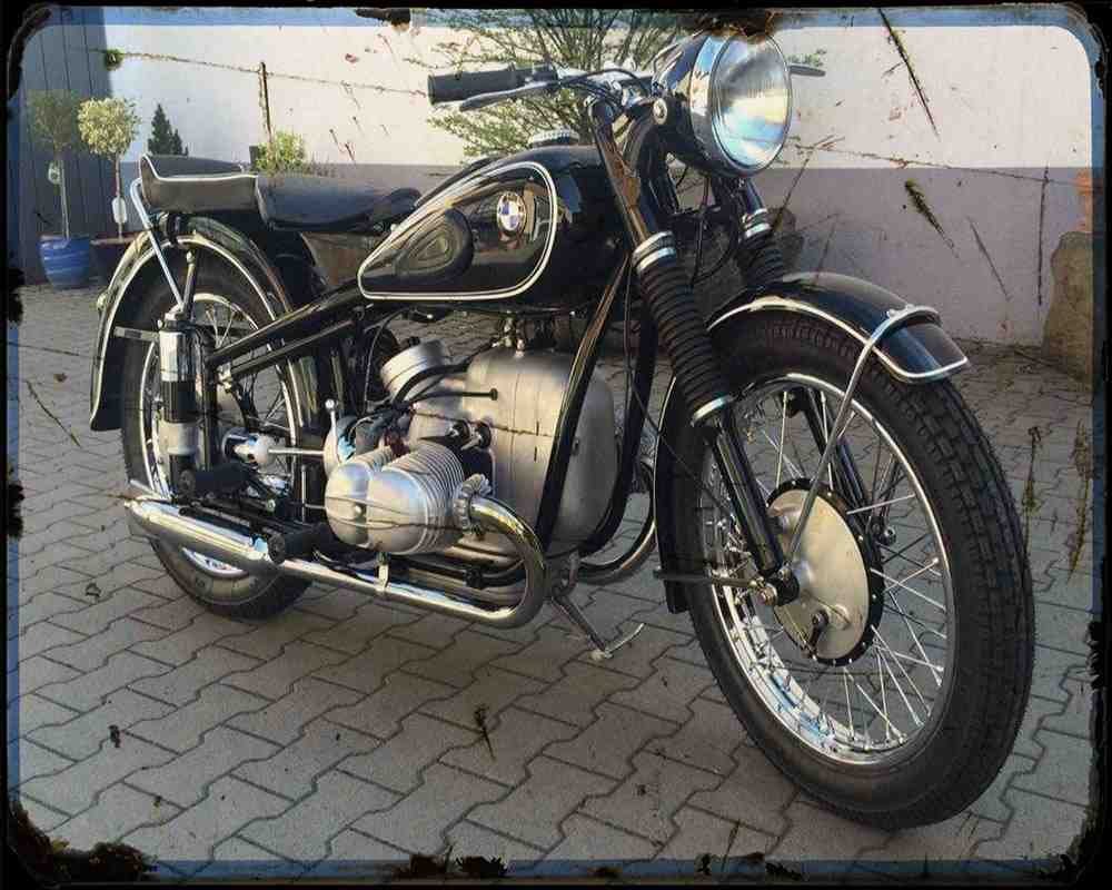 R 68 7 A4 Photo Print Motorbike Vintage Aged