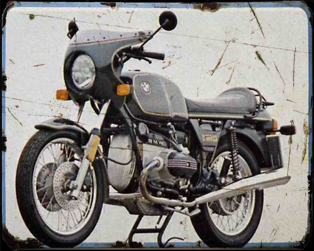 R100Cs 77 1 A4 Photo Print Motorbike Vintage Aged