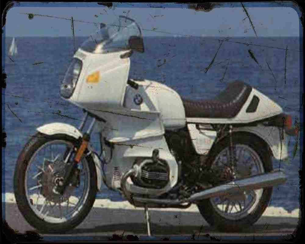 R100Rs 82 1 A4 Photo Print Motorbike Vintage Aged