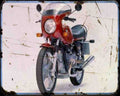 R100S 76 A4 Photo Print Motorbike Vintage Aged