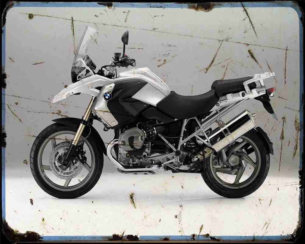 R1200Gs 12 A4 Photo Print Motorbike Vintage Aged