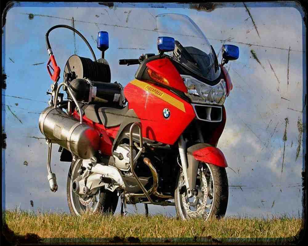 R1200Rt Fire A4 Photo Print Motorbike Vintage Aged