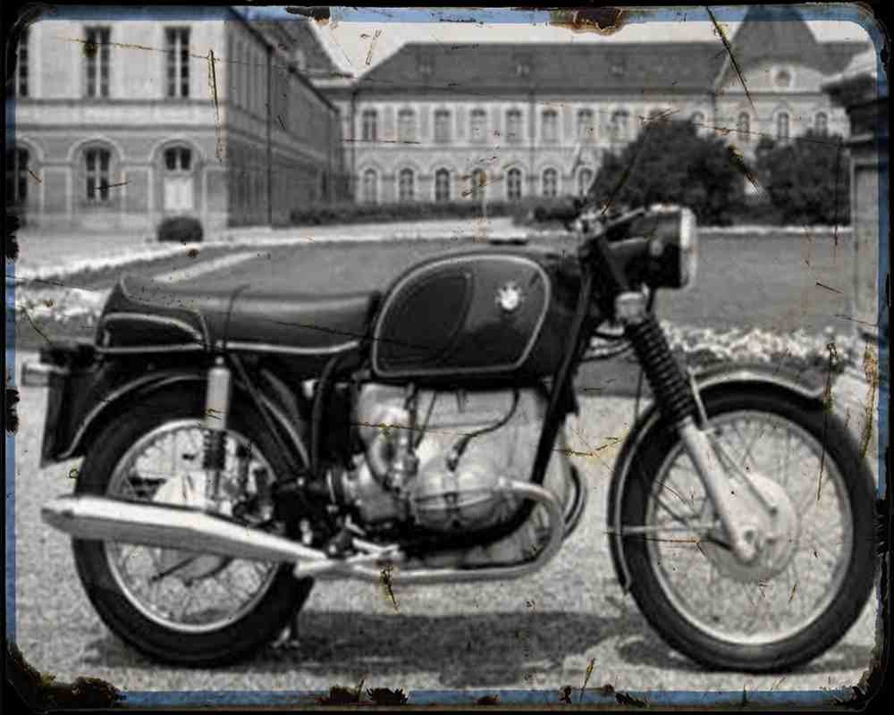 R50 6 69 A4 Photo Print Motorbike Vintage Aged