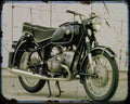R50 A4 Photo Print Motorbike Vintage Aged