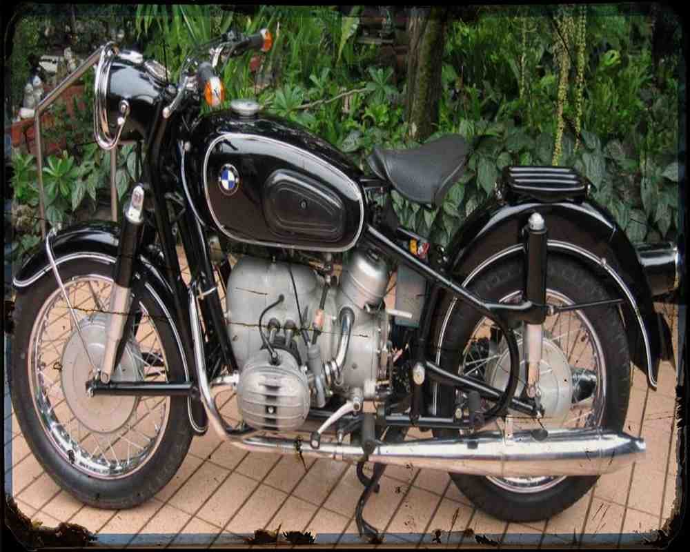 R60 2 01 A4 Photo Print Motorbike Vintage Aged