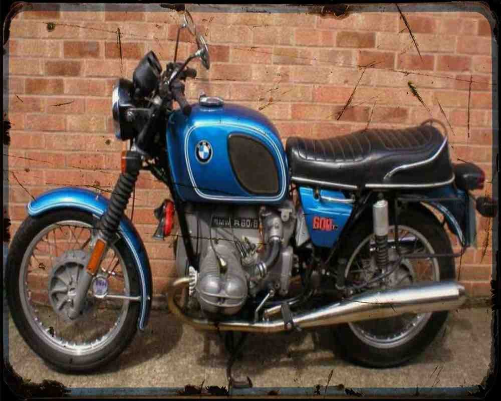 R60 6 2 A4 Photo Print Motorbike Vintage Aged