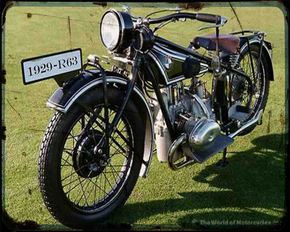R63 1 A4 Photo Print Motorbike Vintage Aged