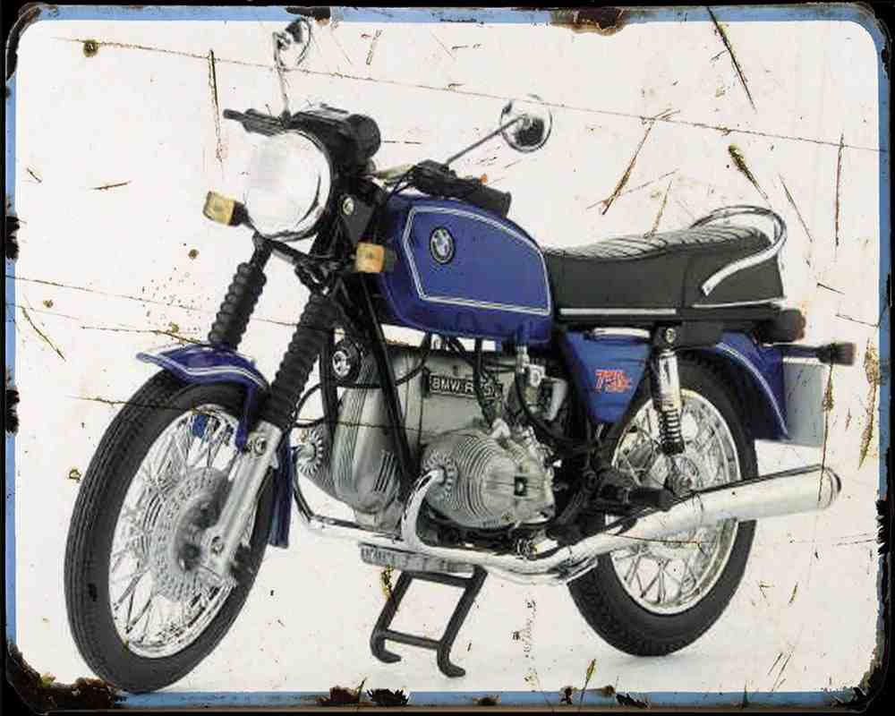 R75 6 75 A4 Photo Print Motorbike Vintage Aged