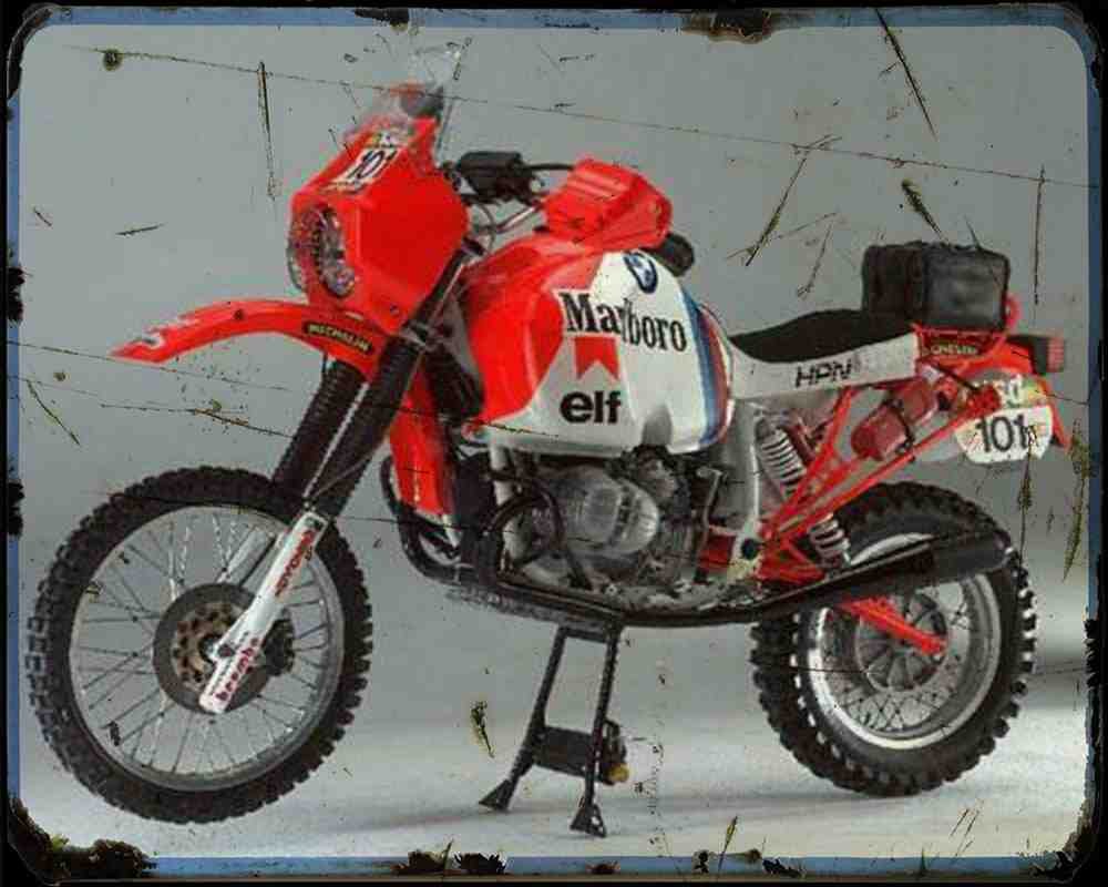 R80Gs Dakar 2 A4 Photo Print Motorbike Vintage Aged