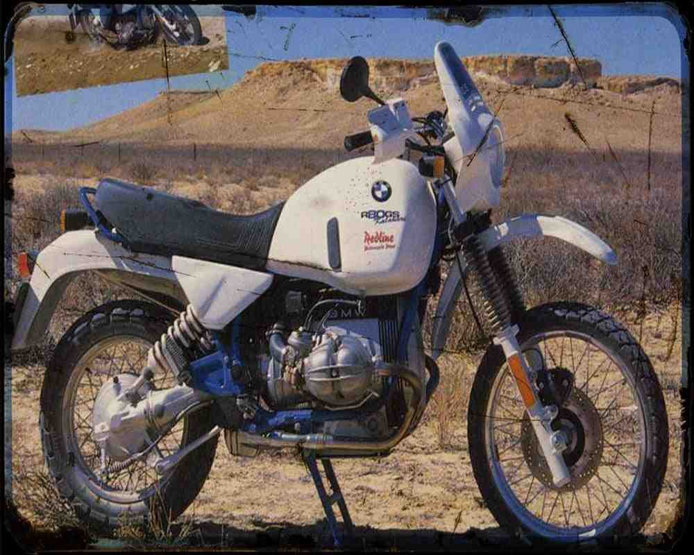 R80Gs Kalihari 1 A4 Photo Print Motorbike Vintage Aged