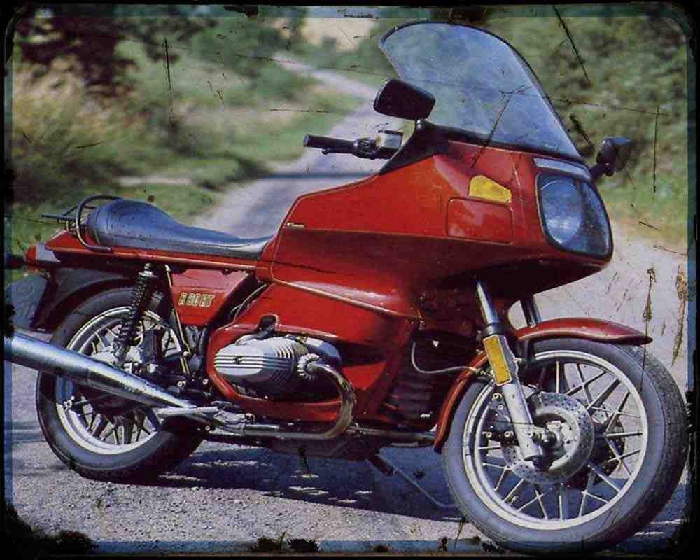 R80T A4 Photo Print Motorbike Vintage Aged
