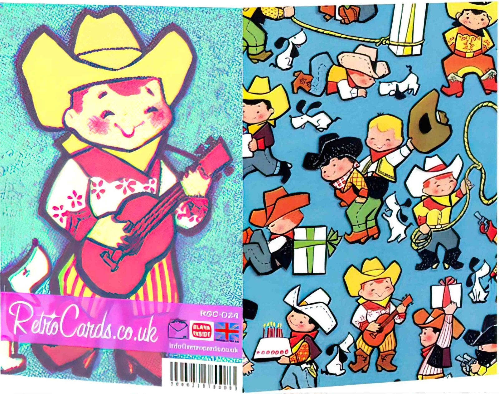 RGC024 cowboy kids open layers 5060218780083 Advert A4 Photo Print