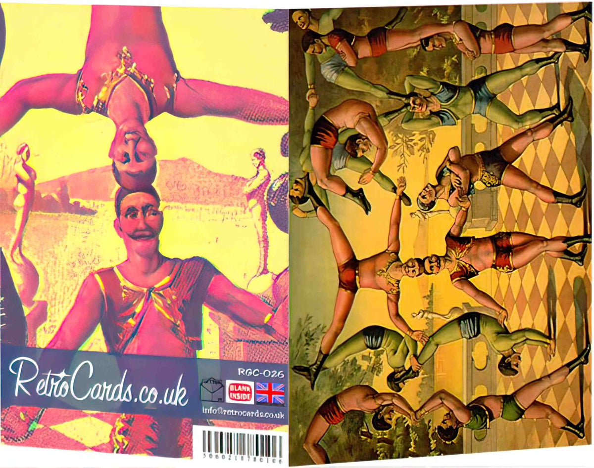RGC026 male acrobats open layers 5060218780106 Advert A4 Photo Print
