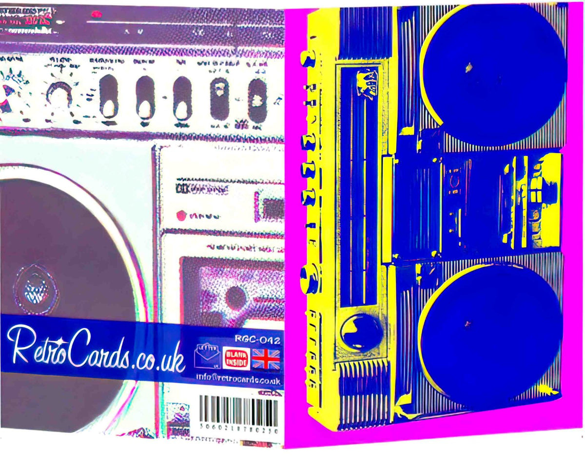 RGC042 boom box open layers 5060218780250 Advert A4 Photo Print