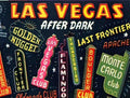 RGC043 las vegas neon signs card 1 Advert A4 Photo Print