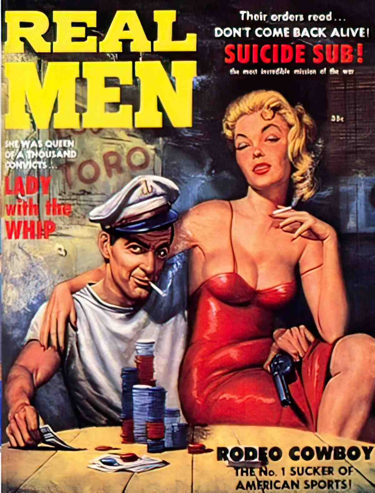 RGC054 real men card 1 Advert A4 Photo Print