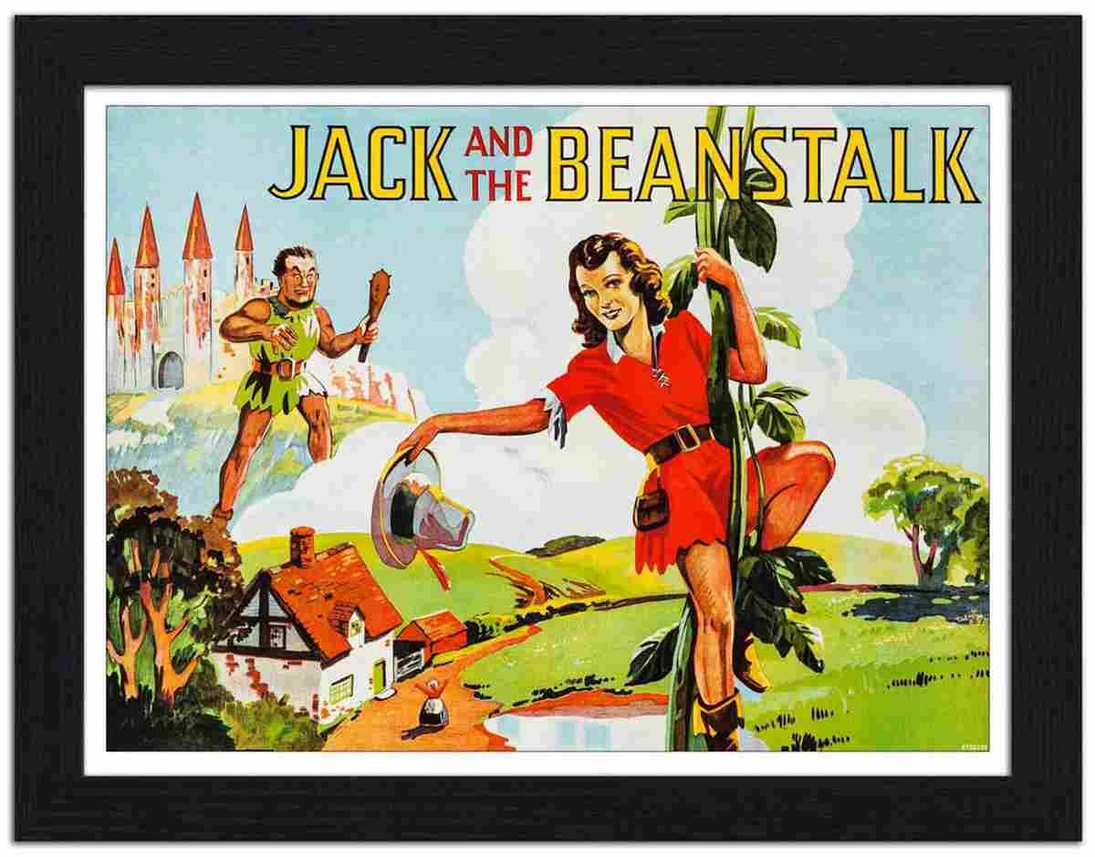RP FRAME 00498 jack and the beanstalk pantomime poster Advert A4 Photo Print