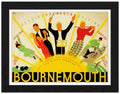 RP FRAME 190118 12 bournemouth travel poster Advert A4 Photo Print