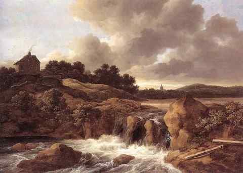 RUISDAEL Jacob Isaackszon van Landscape With Waterfall A4 Photo Print