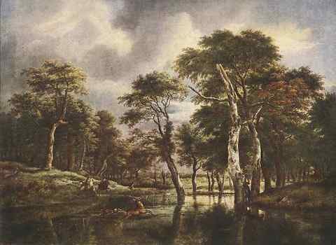 RUISDAEL Jacob Isaackszon van The Hunt A4 Photo Print