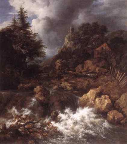 RUISDAEL Jacob Isaackszon van Waterfall In A Mountainous Northern Landscape A4 Photo Print