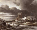 RUISDAEL Jacob Isaackszon van Winter Landscape A4 Photo Print