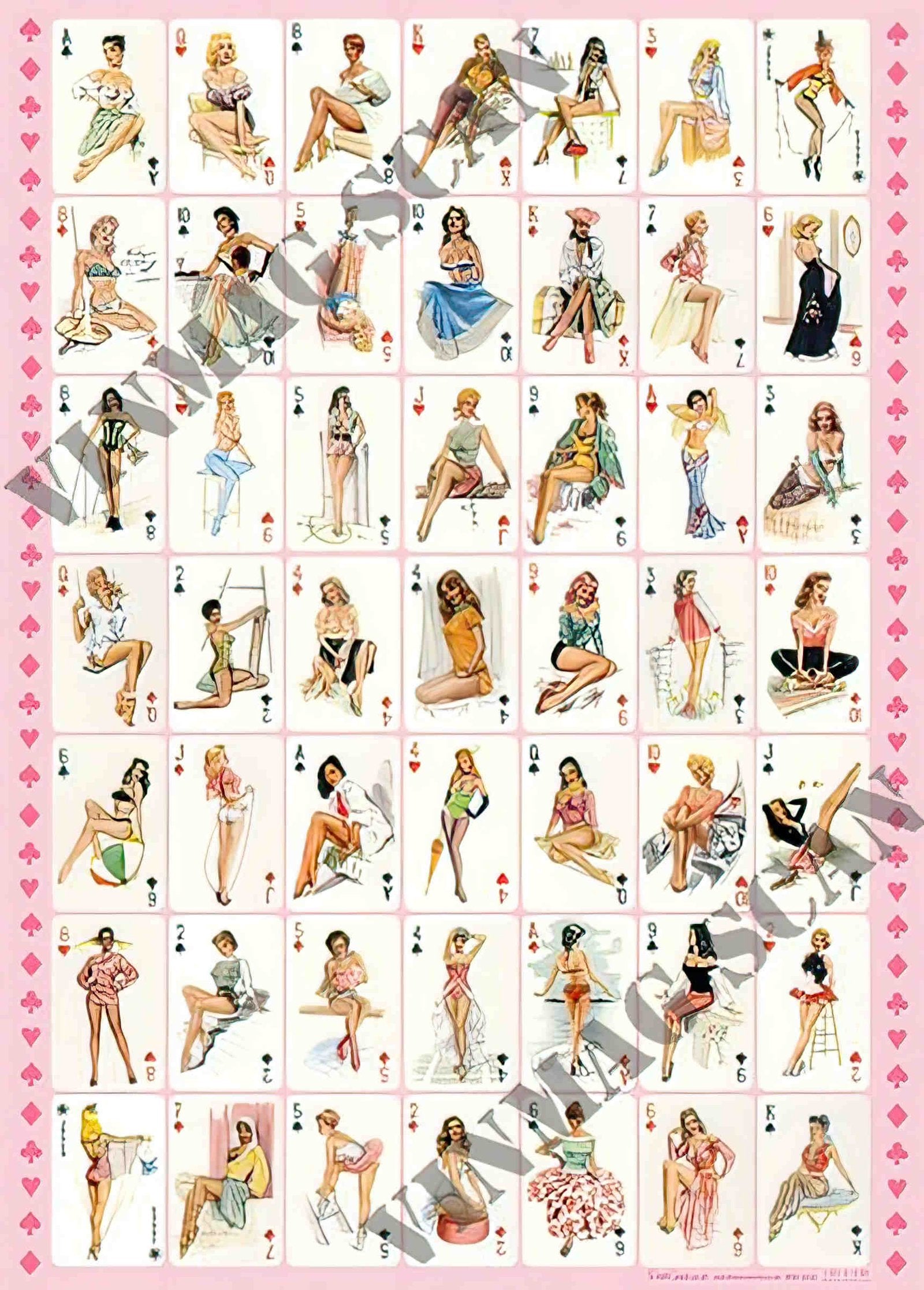 RW002 pin up cards gift wrap 2 Advert A4 Photo Print