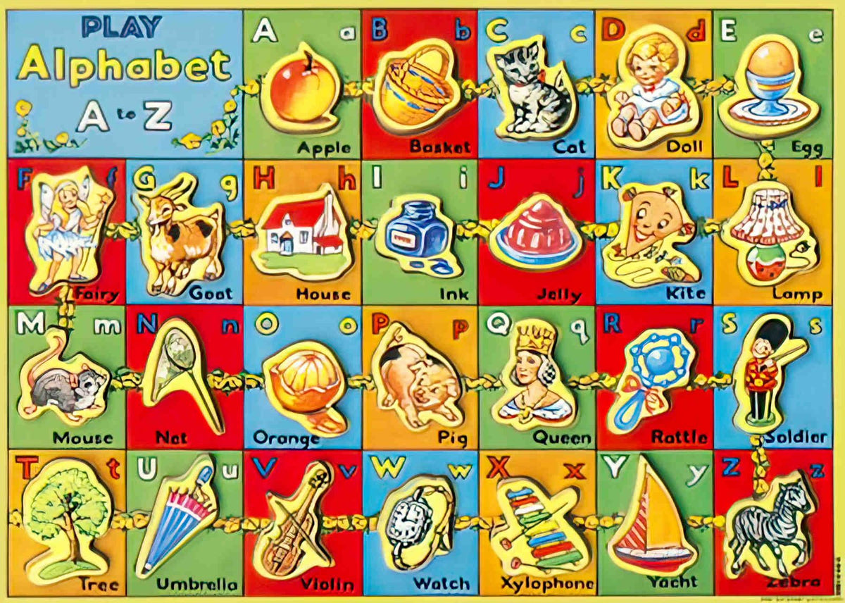 RW007 play alphabet poster wrap 1 Advert A4 Photo Print