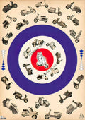 RW008 mod scooters poster wrap 2 Advert A4 Photo Print