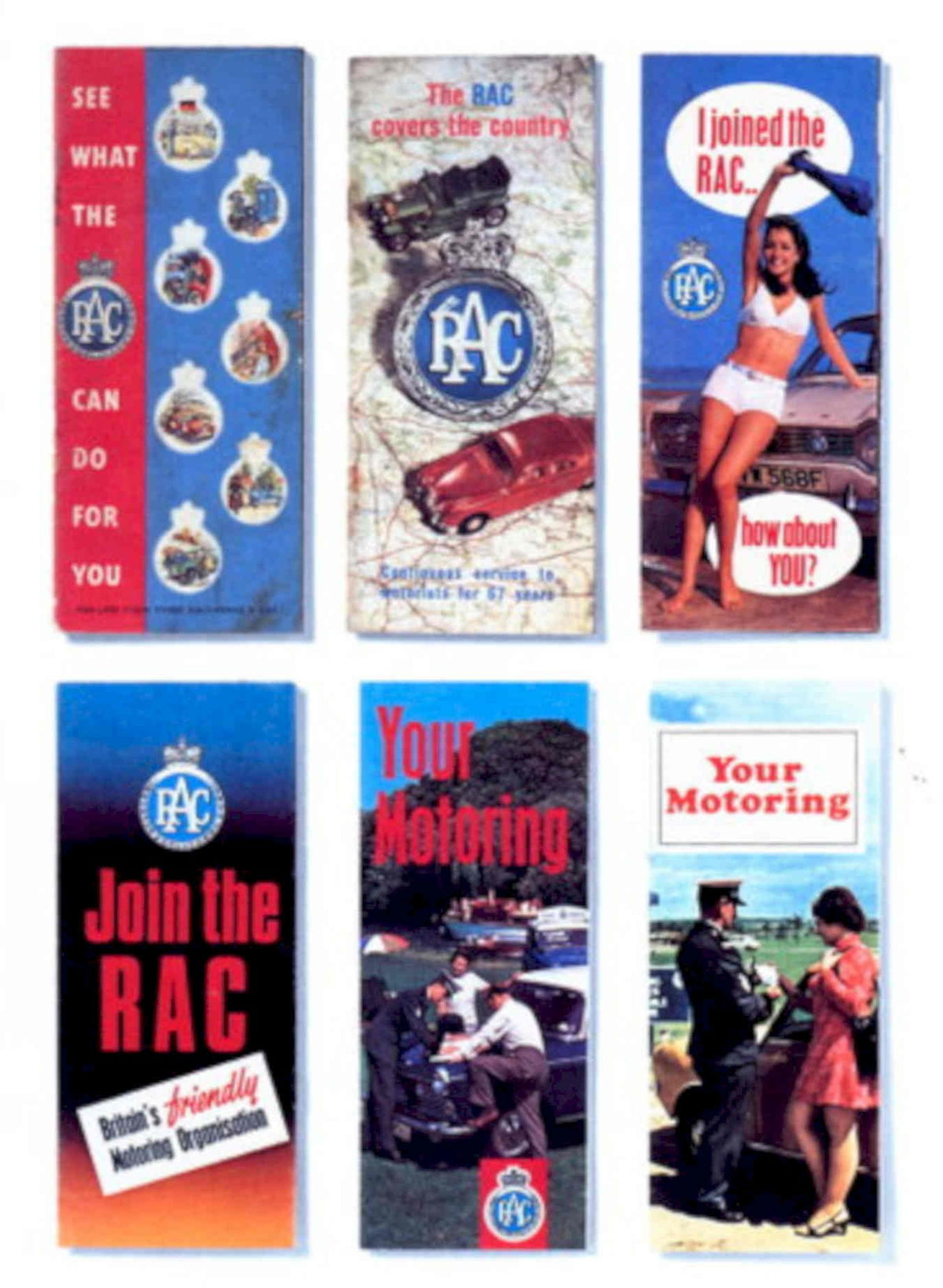 Rac Logo Vehicles 1950s Vintage Retro Advert Poster