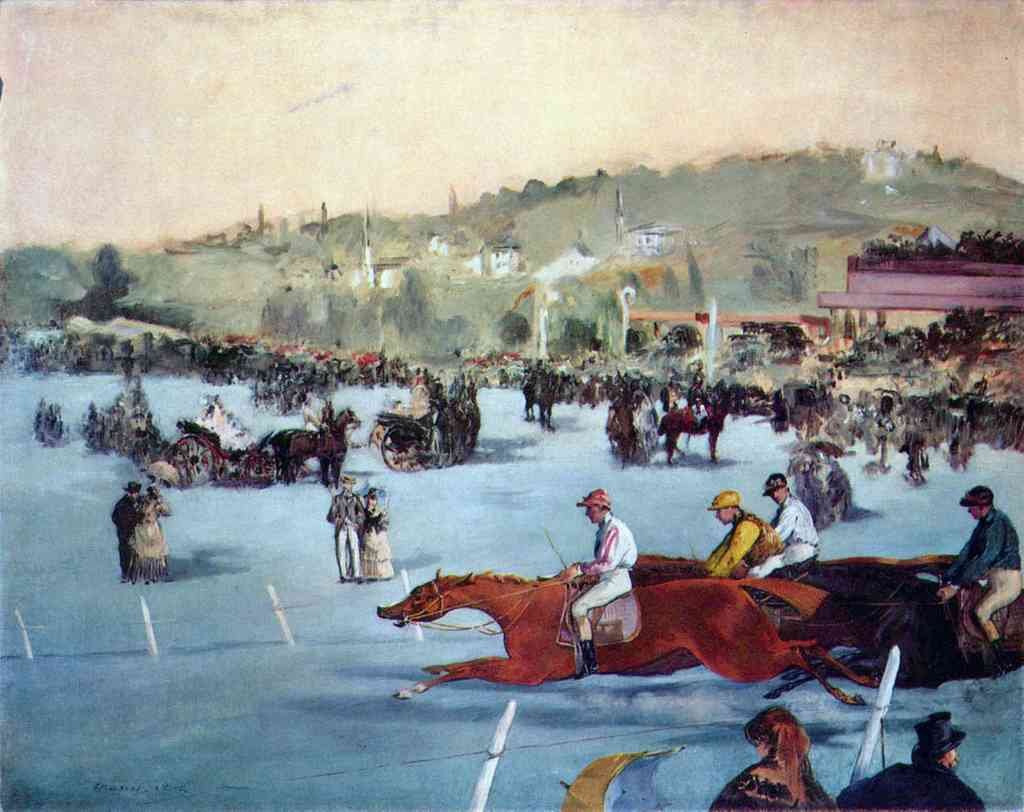 Races At The Bois De Boulogne Manet A4 Photo Print