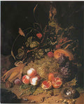 Rachel Ruysch still life with fruit a nest and a lizard 1710 Art A4 Photo Print