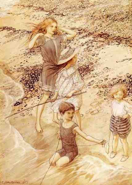 Rachkam Arthur Children By The Sea A4 Photo Print