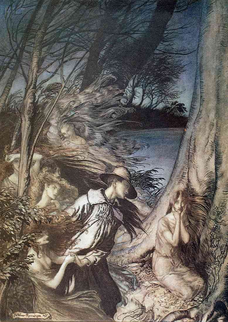 Rackham Arthur 1867 1939 Arthur Rackhams Book of Pictures 1913 The Fairy Wife A4 Photo Print