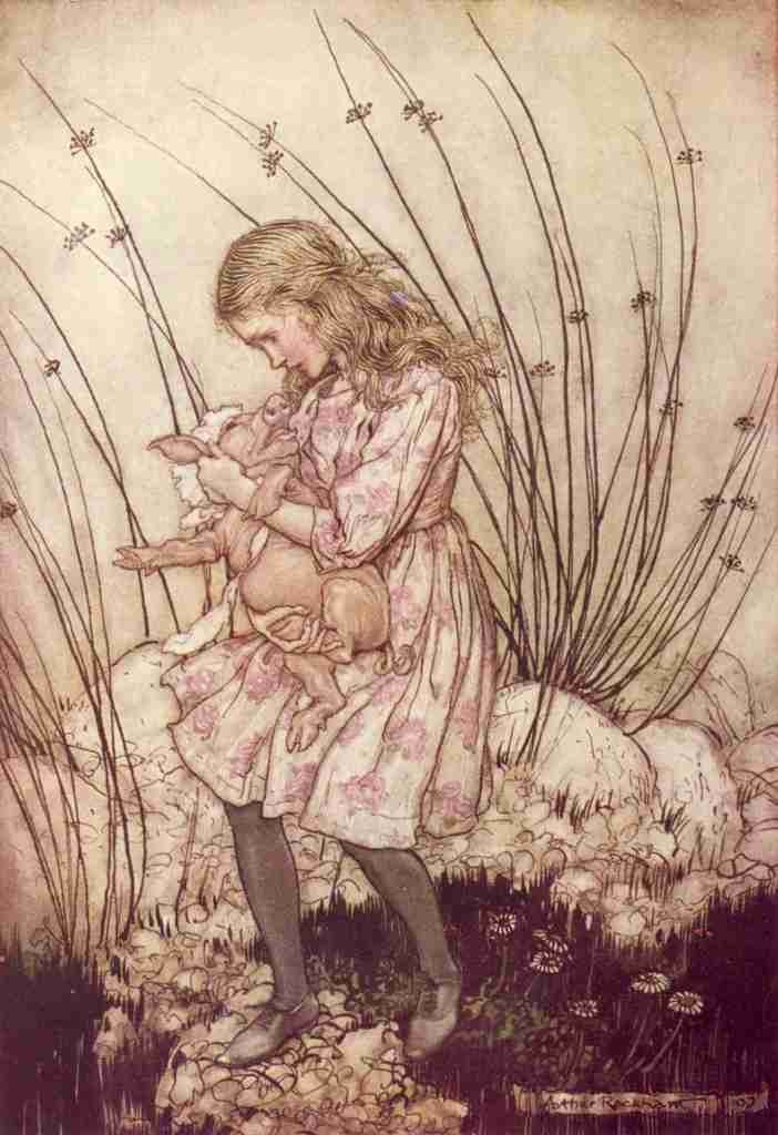 Rackham Arthur 1907 Alice with the pig baby A4 Photo Print