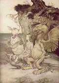 Rackham Arthur 1907 The Gryphon & the Mock Turtle A4 Photo Print