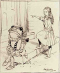 Rackham Arthur Alice And The Frog Footman A4 Photo Print