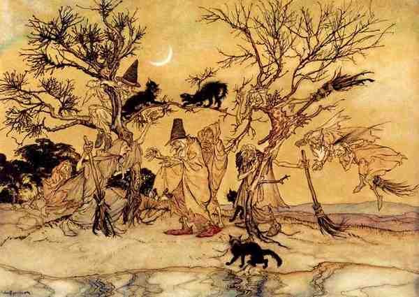 Rackham Arthur The Witches Sabbath A4 Photo Print