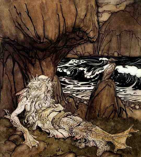 Rackman Arthur A Crowned Merman A4 Photo Print