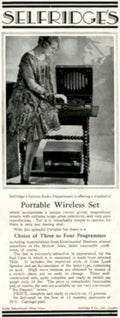 Radio Wireless Set 1930s Vintage Retro Advert Poster