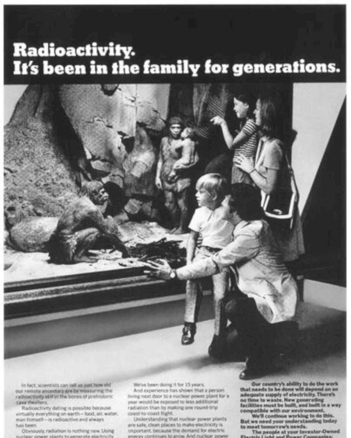 Radioactivity Family Legacy Vintage Retro Advert Poster A4 Photo Print