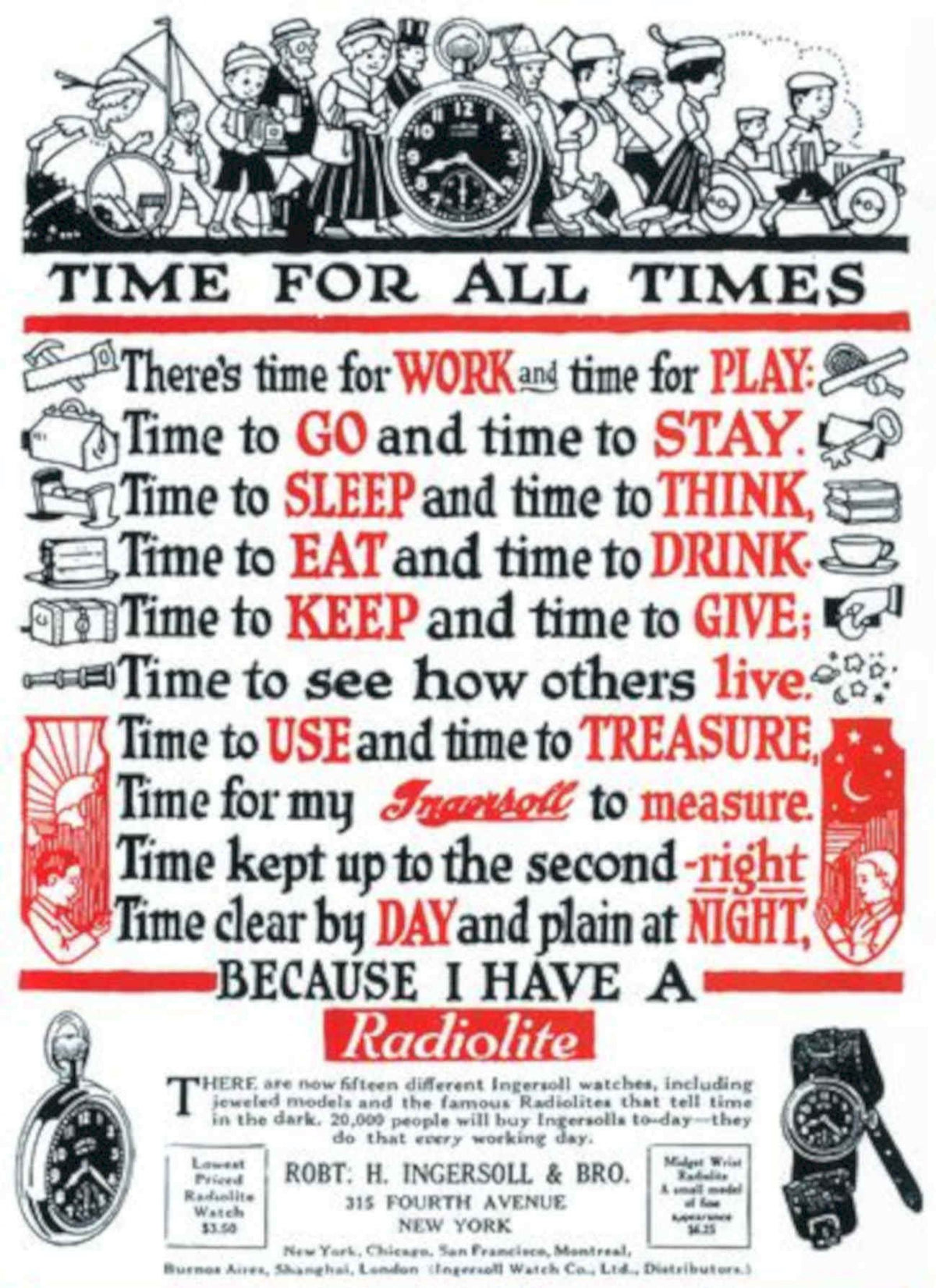 Radiolite Watches Time Vintage Retro Advert Poster A4 Photo Print