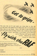 Raf Boxing Glove 1940s Vintage Retro Advert Poster
