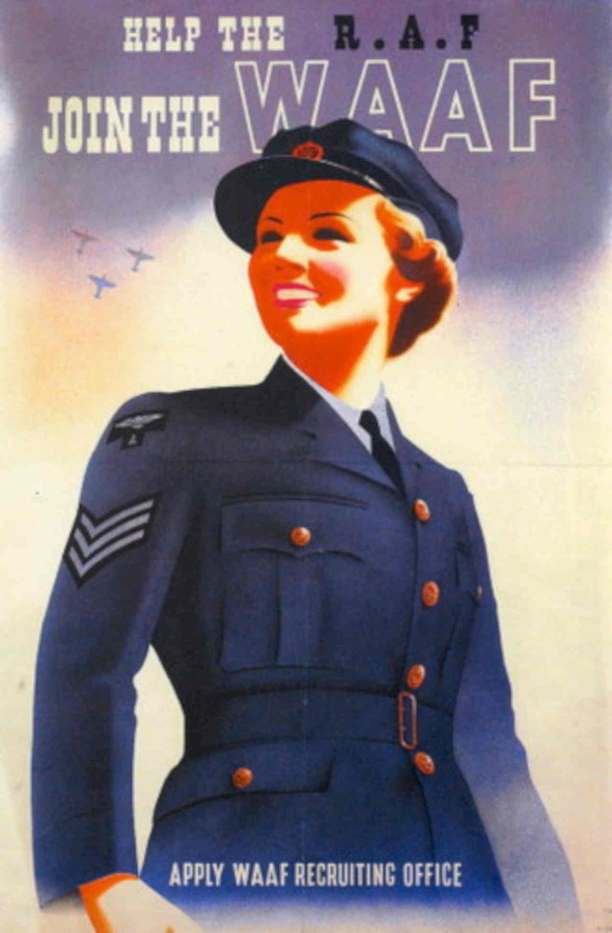 Raf Waaf Recruit 1940s Vintage Retro Advert Poster