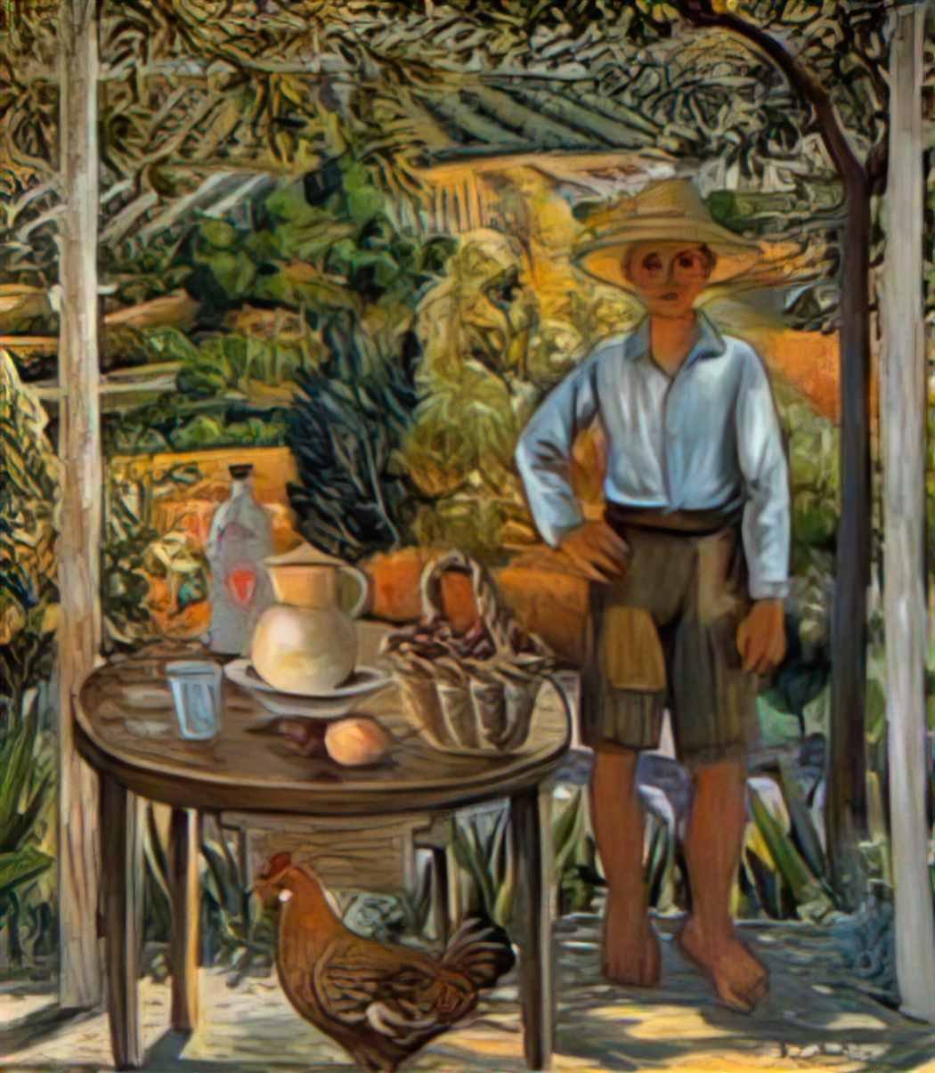 Rafael Zabaleta boy with chicken 1951 Art A4 Photo Print